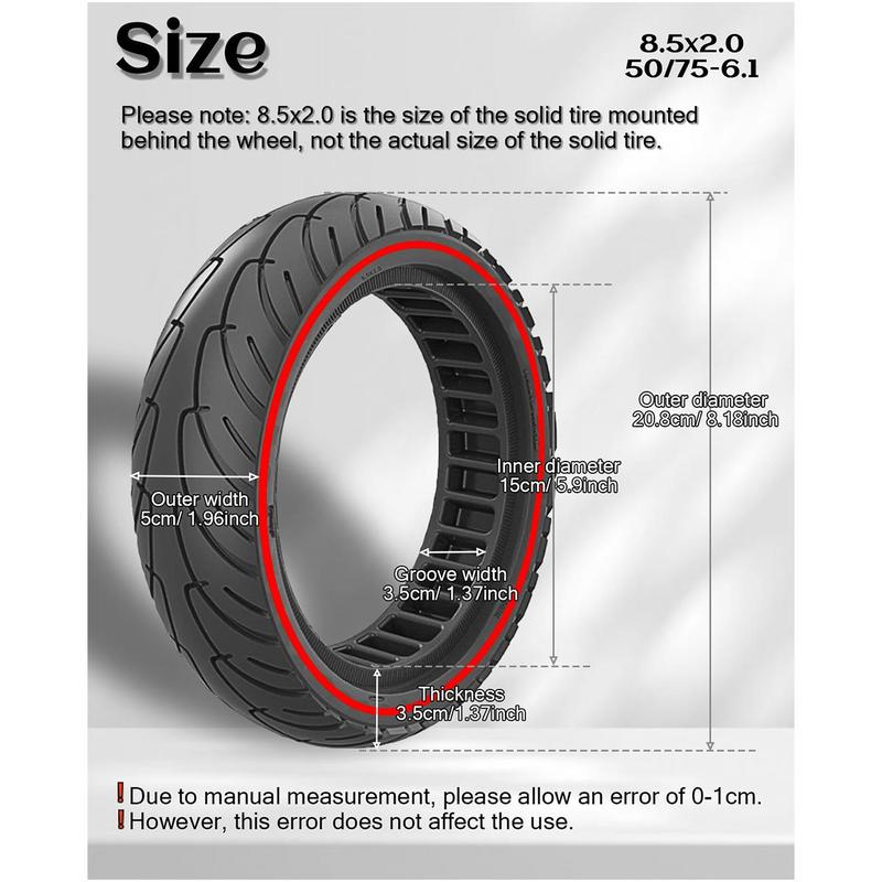 Electric Scooter Tire, 1 Count Anti-explosion Replacement Wheel, Non-slip Scooter Accessories for Outdoor