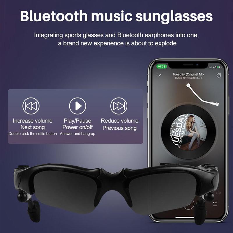 Smart Sport Sunglasses 5.0, Enhanced UV Protection, Wireless Bluetooth Handsfree Handset Compatible with iPhone Samsung and Smart Phones PC Tablets,Thanksgiving Day, Christmas New Year's Gift