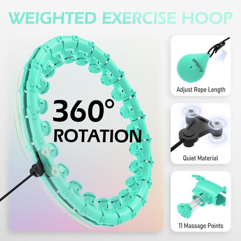 Sports Hula Ring, 27 Section Detachable Link Hula Circle for Summer Gift, Fitness Equipment for Home Gym Workout, Gym Essentials,  Infinity Hoop