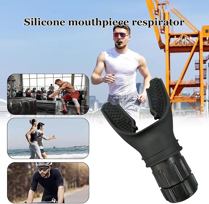 Breathing Exerciser Device – Portable Lung Trainer for Respiratory Therapy, Lung Cleanse, Detox & Mucus Clearing - Improves Lung Capacity and Stamina Booster – Black