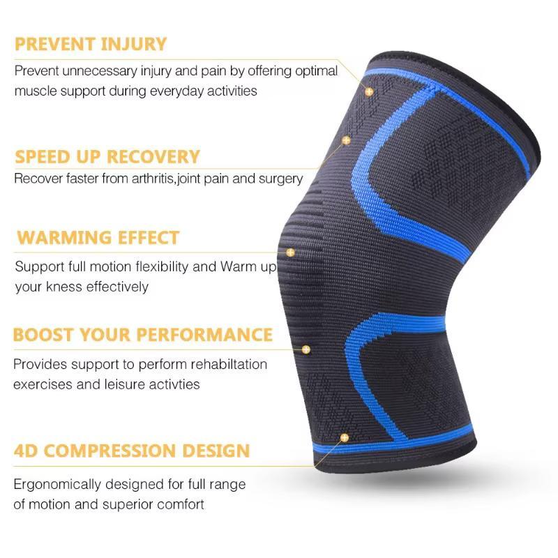 Elastic Knee Sleeve, 1 Count Comfortable Breathable Knee Pad, Knee Protector for Men and Women, Knee Support for Sports & Outdoor, Christmas Gift