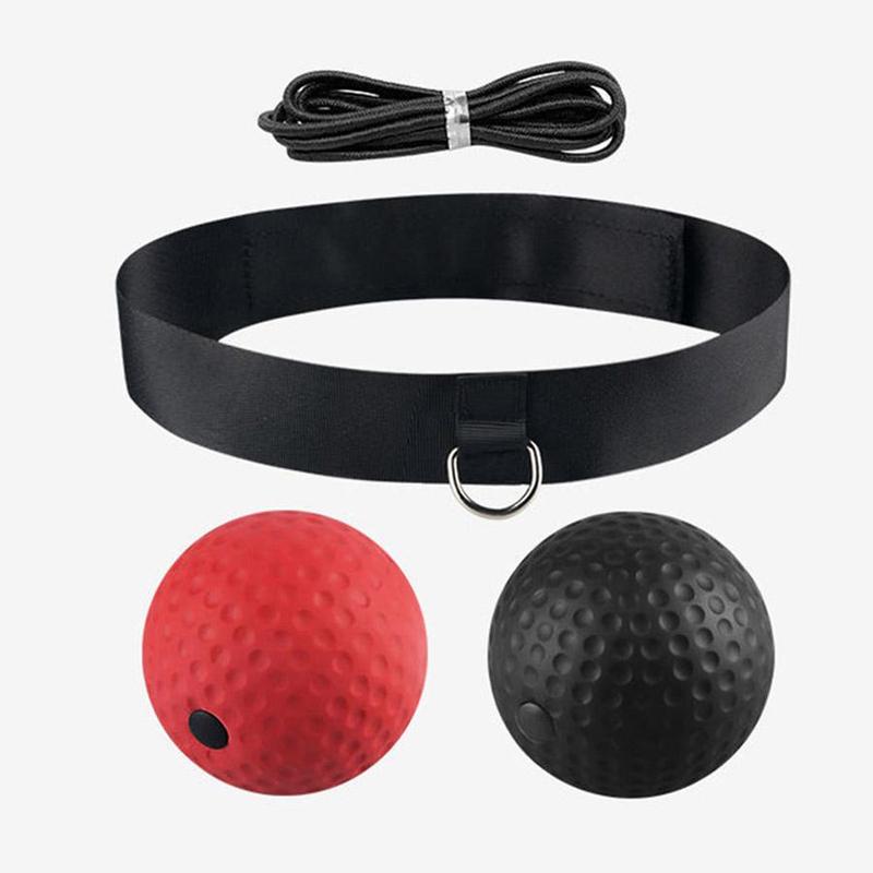 Boxing Reflector Ball, 1 Set Adjustable Headband Boxing Training Ball with 2 Counts Balls & Replacement Rope, Boxing Exerciser for Hand-eye Coordination