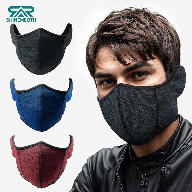 SHINEMEOTH Motorcycle Face Mask, Winter Warm & Windproof Face Mask, Dustproof Motorcycle Face Cover, Motorcycle Accessories for Men