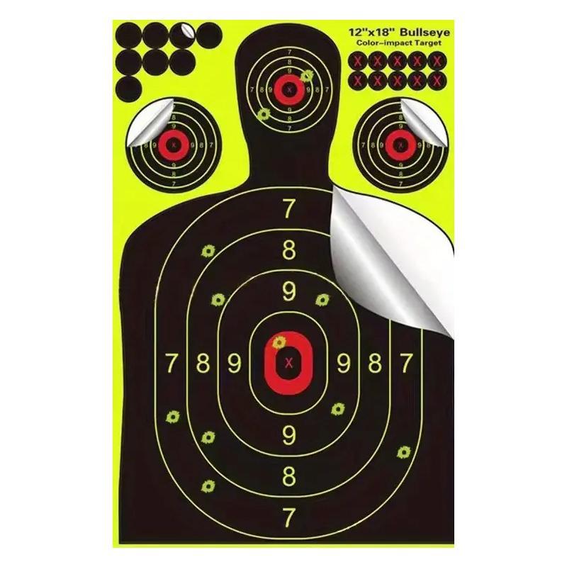 Shooting Target Paper, 10 20 30pcs Glow in The Dark Splash Target Paper, Hunting Training Practice Target Paper, Outdoor Shooting Game Supplies