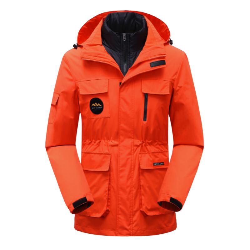 Plus Size Waterproof Hooded Ski Jacket - Fully Waterproof and Breathable with Adjustable Hood, Detachable Down Liner, and Thermal Insulation for Unbeatable Warmth - Designed for Men and Women