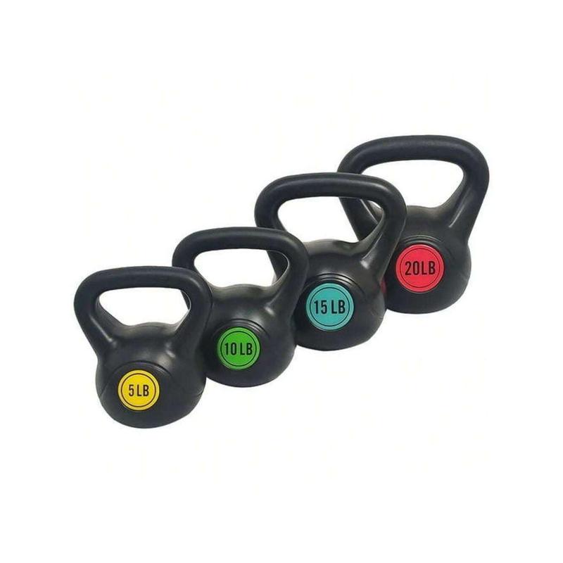 Wide Grip Kettlebell Exercise Fitness Weight Set, 4-Pieces