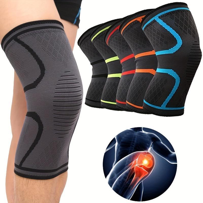 Elastic Knee Sleeve, 1 Count Comfortable Breathable Knee Pad, Knee Protector for Men and Women, Knee Support for Sports & Outdoor, Christmas Gift