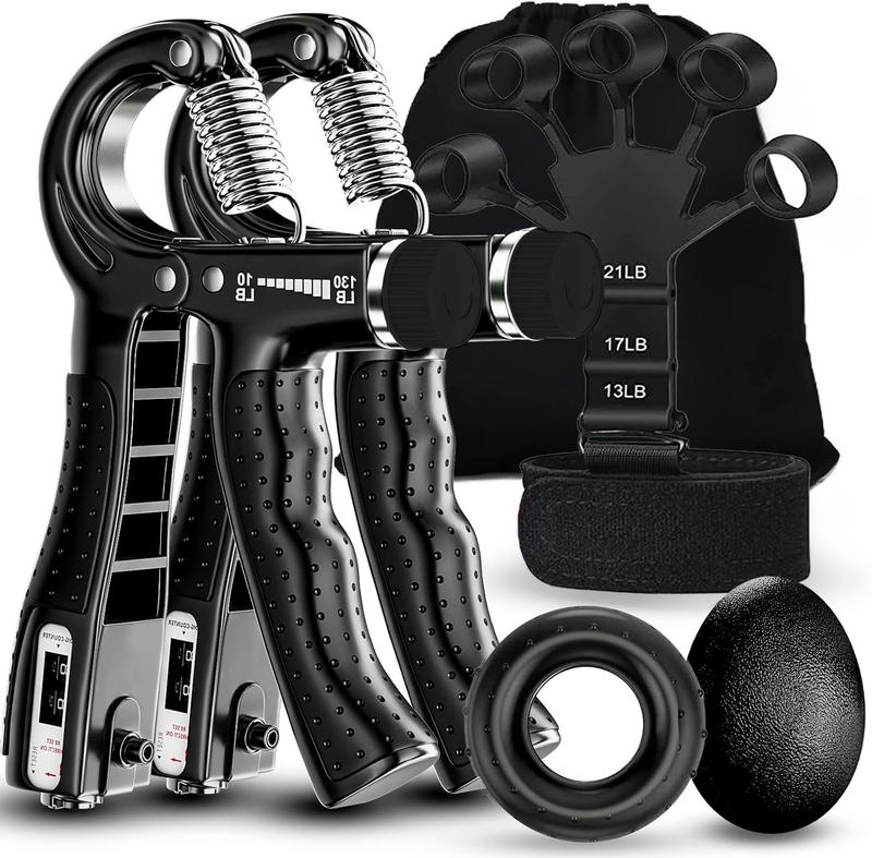 Grip Strength Training Kit (5 Packs) for Muscle Building and Injury Recover, Hand Grip Strengther