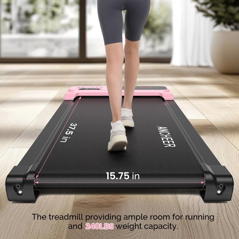 Ancheer-6000 five-color young fashion under the table walking mat treadmill, portable family treadmill with LED display  remote control