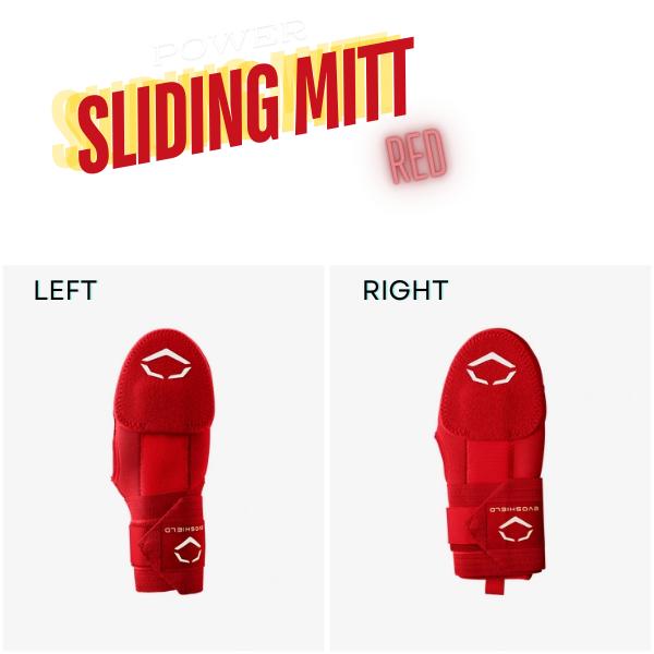 EvoShield Sliding Mitt - Premium Baseball & Softball Slide Guard for Right & Left Hand - Advanced Sports Protection Gear in Red, Black, Navy