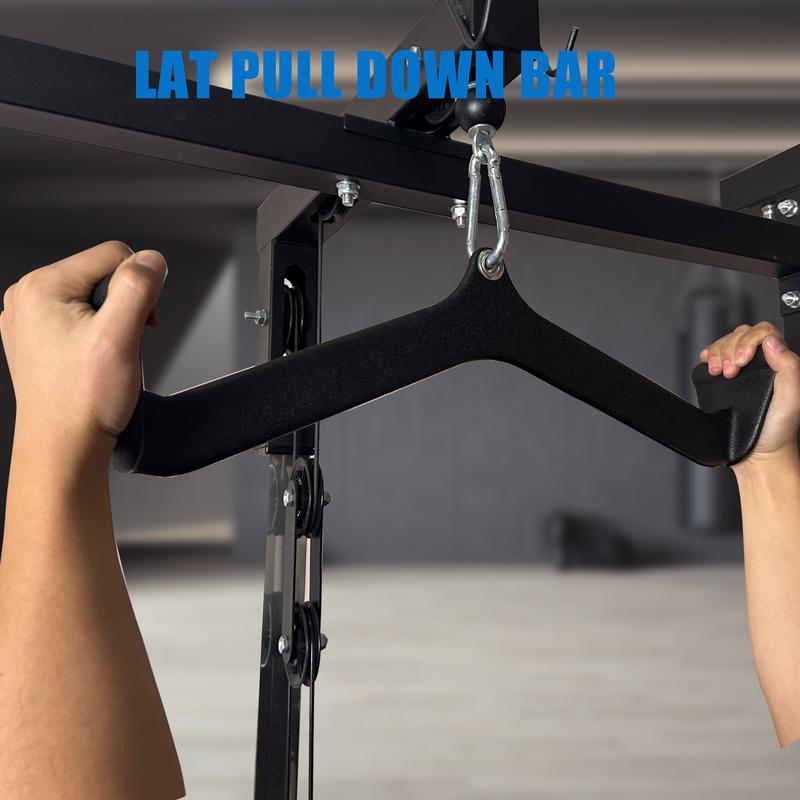 LAT Pulldown Attachments, LAT Bar Cable Machine Attachment,T-bar V-bar, LAT Pull Down Bars, Back Tricep Bar Strength Training Handle for Home Gym Fitness