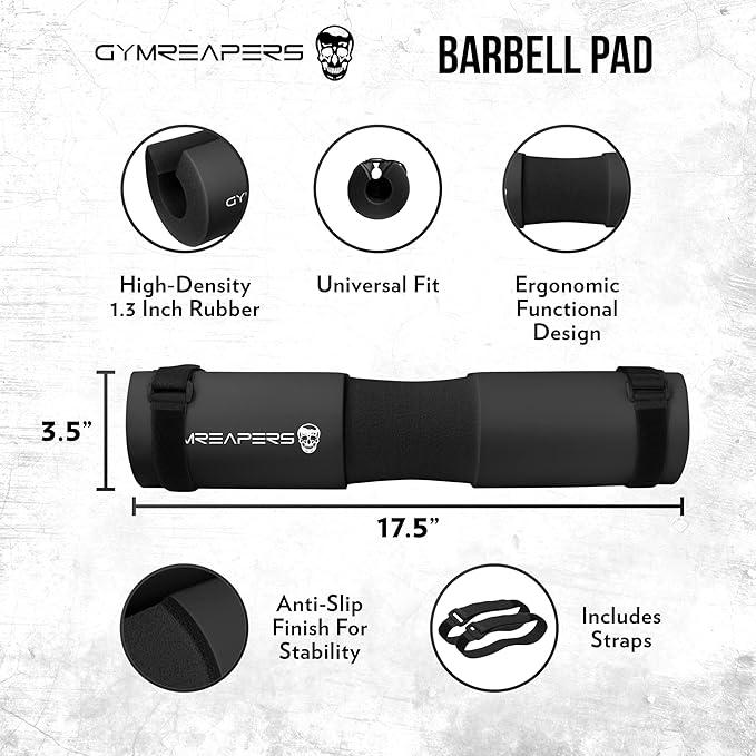 Gymreapers Barbell Squat Pad - High-Density Foam for Extra Protection of Neck, Shoulders, and Hips During Squats and Lunges