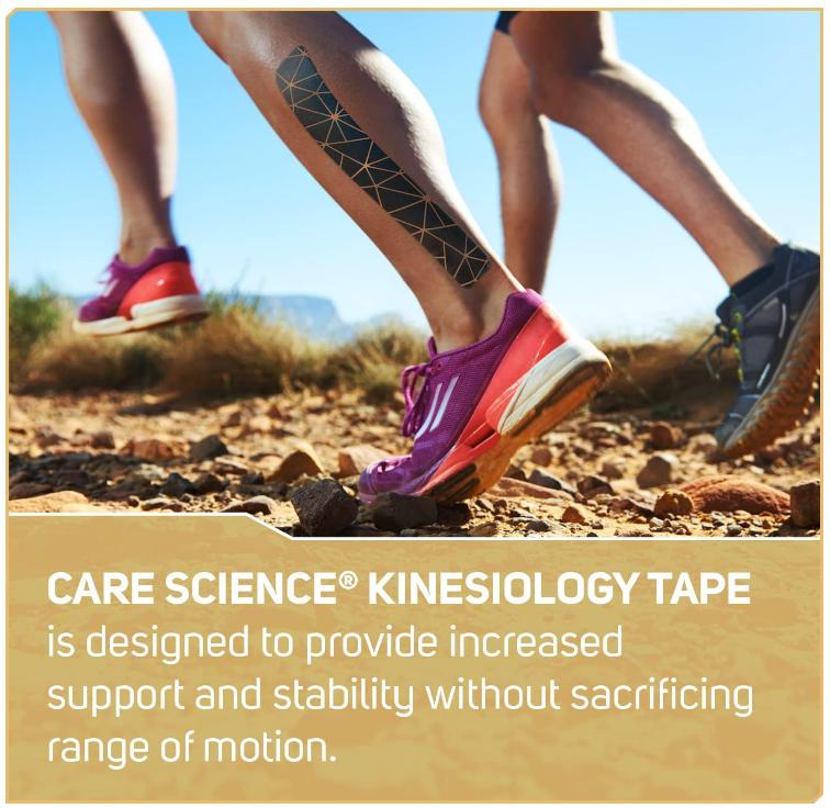 Care Science Waterproof Kinesiology Tape, 40 ct Precut Strips (2 Rolls), Copper Infused for Sports & Weightlifting