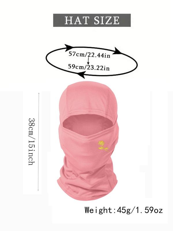 Basic Rose Pattern Breathable Comfortable Sports Balaclava Face Mask for Men & Women, Outdoor Cycling Sun Protection Hat for Street, Skiing, Dirt Bike Gear