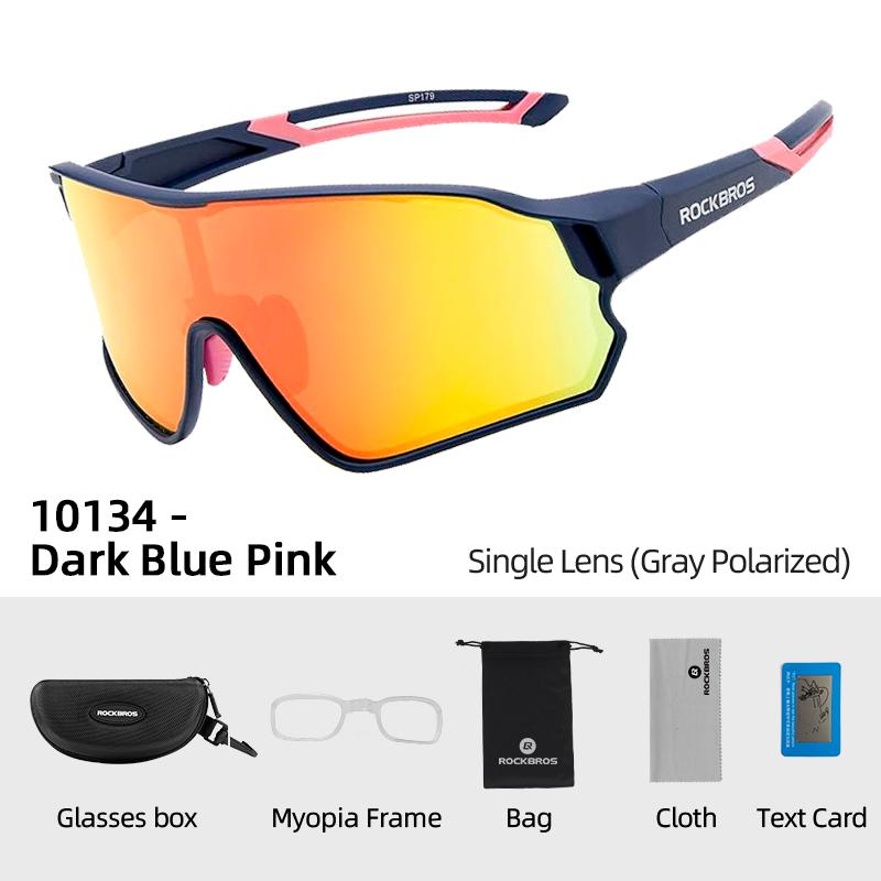 ROCKBROS Sports Polarized Sunglasses UV400 Dazzle Photographic Lenses Outdoor Sports Sunglasses Rimless Windproof and Dustproof Glasses Cycling Fishing Skiing Goggles