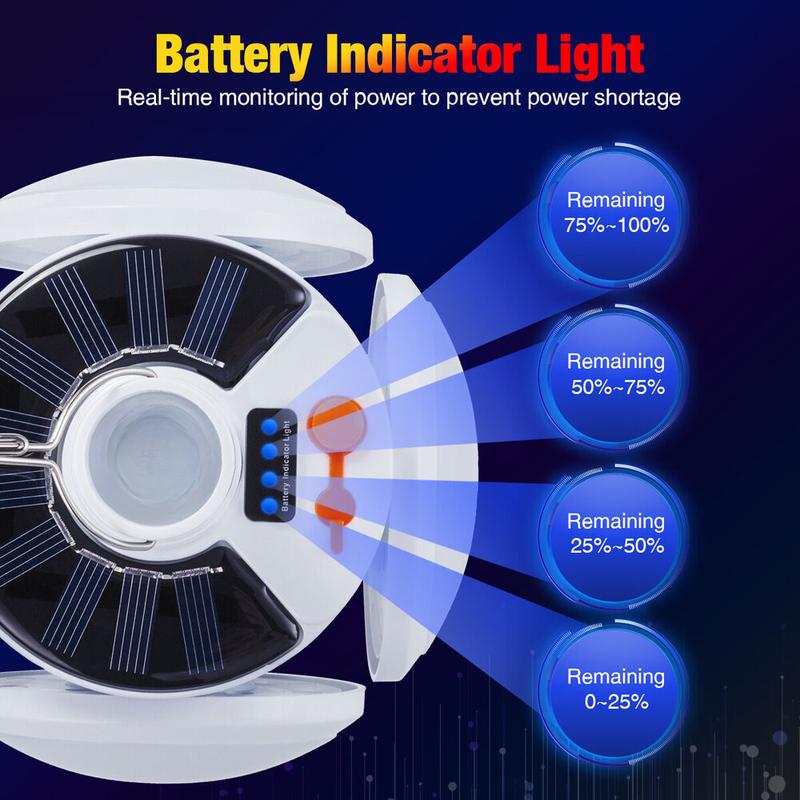 USB Rechargeable Solar LED Bulb Light Portable Outdoor Garden Camping Tent Lamp