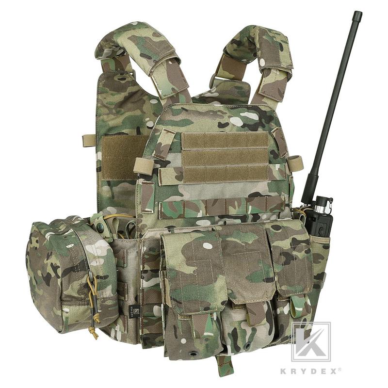 KRYDEX LBT-6094A Plate Carrier Molle Tactical Body Armor Combat Vest With Triple  Pouch & Radio Pouch & General Purpose Utility Pouches tactical vest