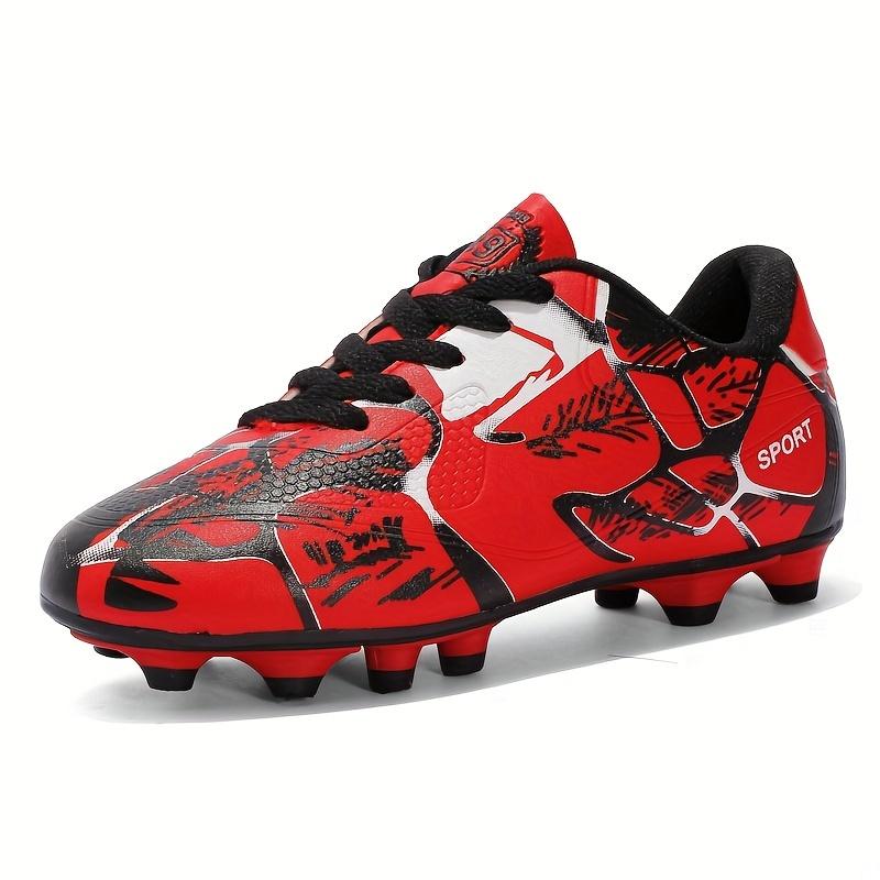 Boys' Non-Slip Soccer Shoes, Professional Comfortable and Breathable Outdoor Soccer Shoes and Training Race Shoes