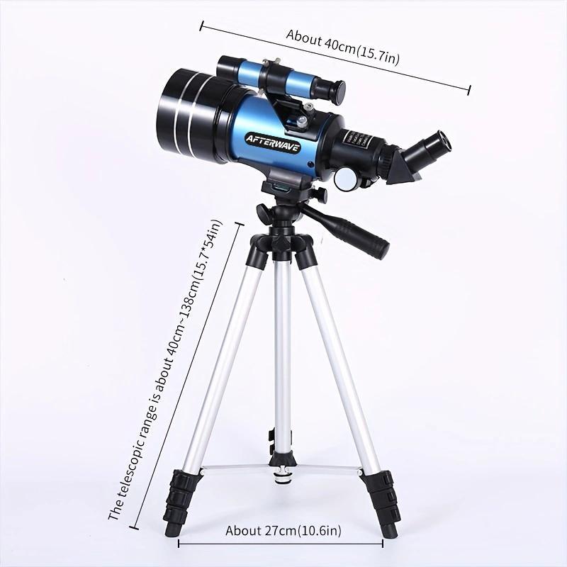 Astronomical Telescope, 1 Count Portable Adjustable Tripod Telescope, Outdoor Camping & Travel Telescope, School & Educational Supplies