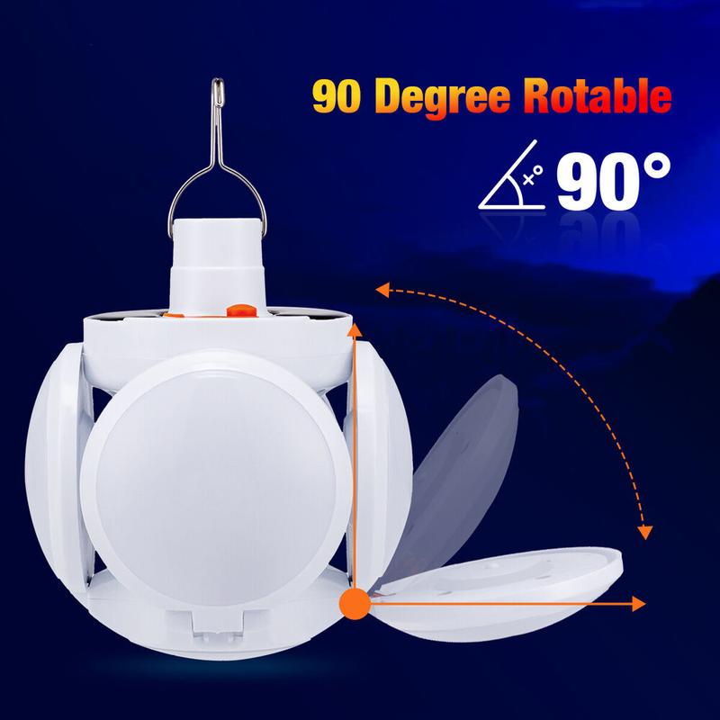 USB Rechargeable Solar LED Bulb Light Portable Outdoor Garden Camping Tent Lamp