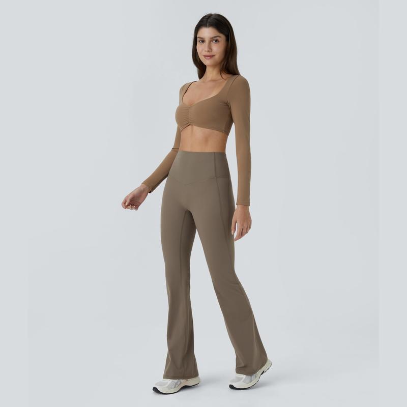 Halara SoCinched High Waisted Tummy Control Shaping Yoga UltraSculpt Flare Leggings