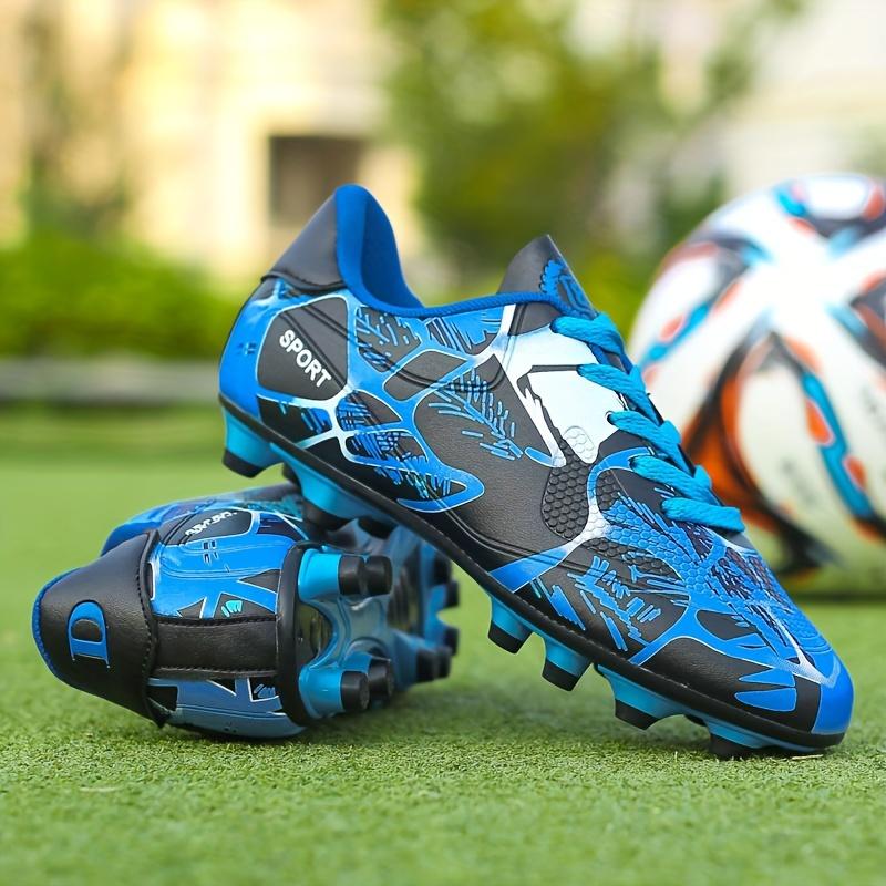 Boys' Non-Slip Soccer Shoes, Professional Comfortable and Breathable Outdoor Soccer Shoes and Training Race Shoes