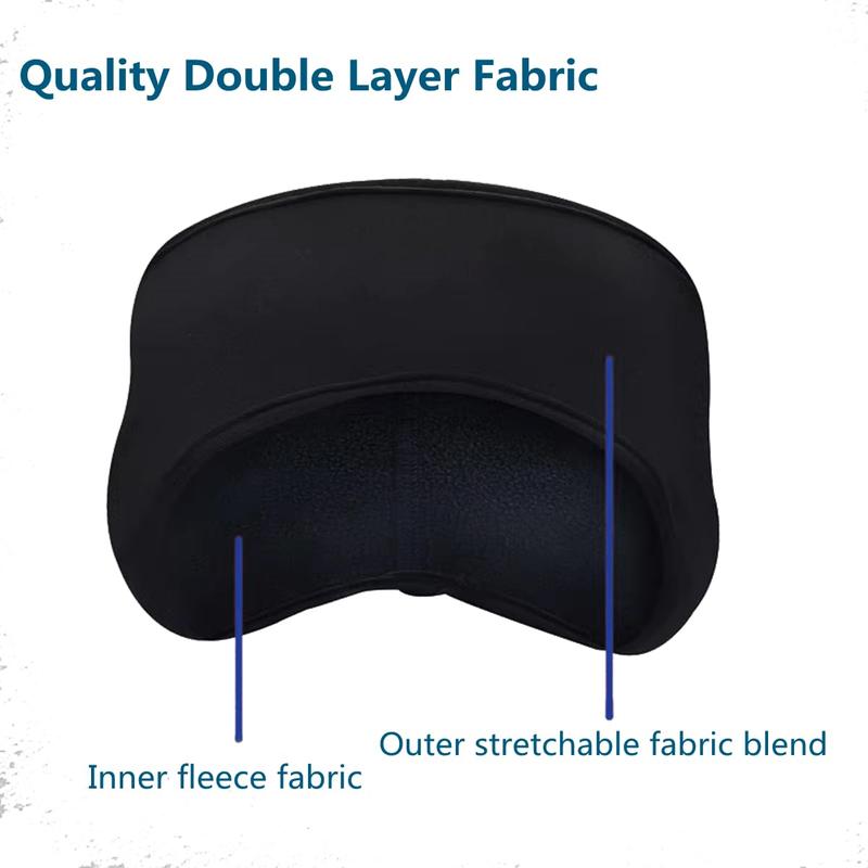 Plush Soft Warm Fleece Headband, Soft Ear Warmer Forehead, Winter Windproof Protection Reflective Running Headbands Gear