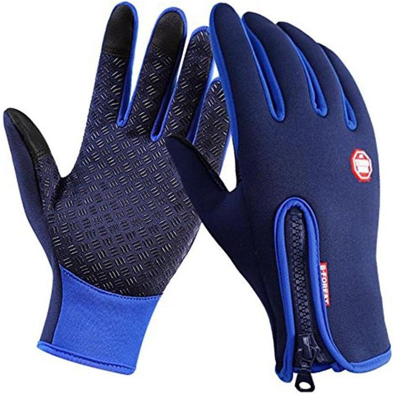 Winter Gloves Touch Screen Warm Gloves Cold Weather Windproof Cycling Driving Riding  Telefingers Thermal Gloves Non-Slip  Gel Adjustable Full Finger Mittens