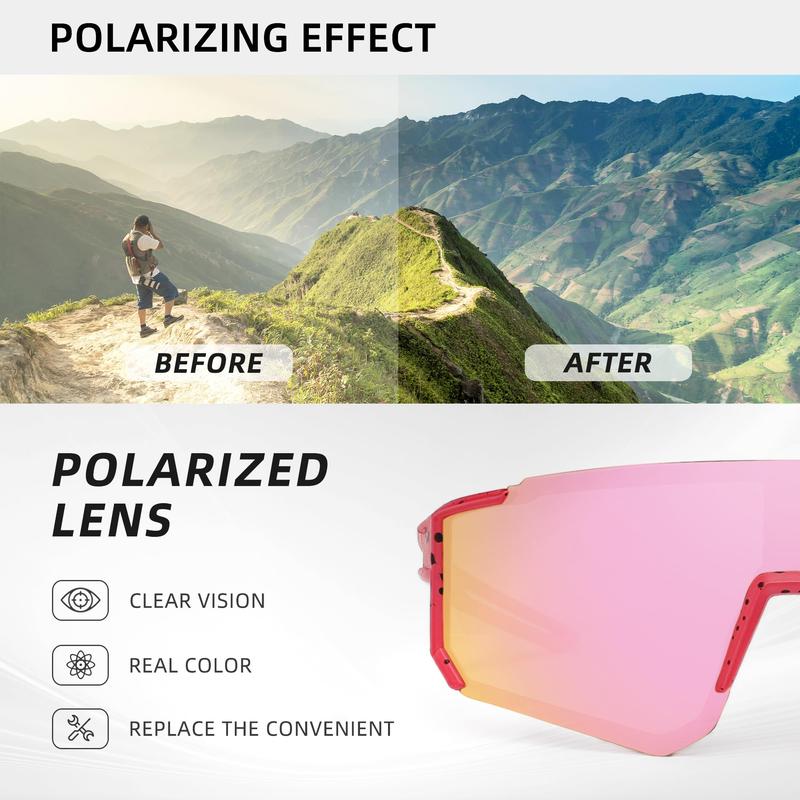 Polarized Cycling Sunglasses UV400 Protection Mens Women Mountain Bike Sports Goggles 2 pack 920-C protección  uv safety  sunglasses