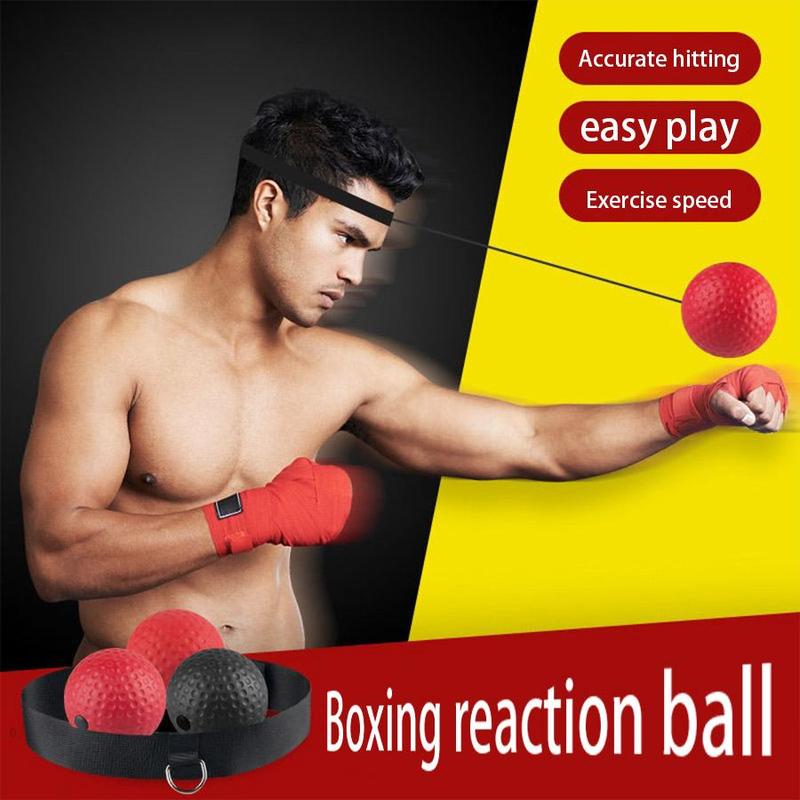 Boxing Reflector Ball, 1 Set Adjustable Headband Boxing Training Ball with 2 Counts Balls & Replacement Rope, Boxing Exerciser for Hand-eye Coordination