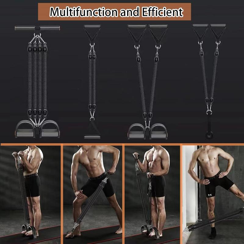 Multifunctional Ab Training Resistance Band, 1 Set Ab Training Auxiliary Foot Pedal Puller, Abdominal Muscle Training Equipment for Home Gym, Fitness Equipment