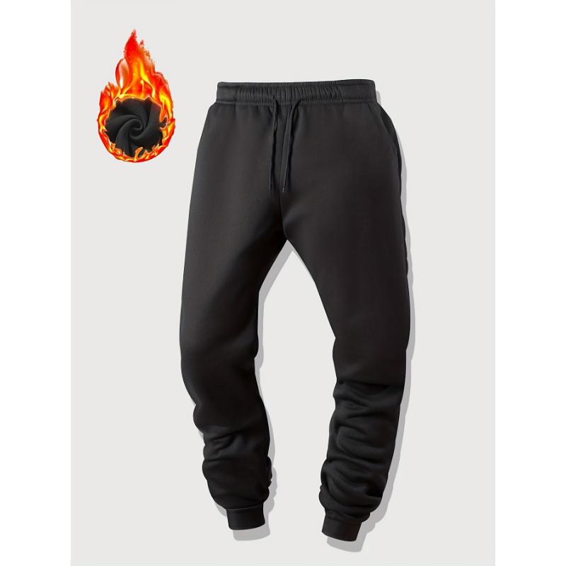 3pcs Men's Fleece-Lined Joggers - Warm, Stretchy Casual Sweatpants for Fall & Winter | Ideal for Gym, Running & Outdoor Activities