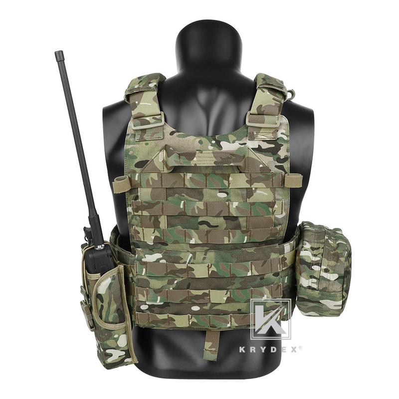 KRYDEX LBT-6094A Plate Carrier Molle Tactical Body Armor Combat Vest With Triple  Pouch & Radio Pouch & General Purpose Utility Pouches tactical vest