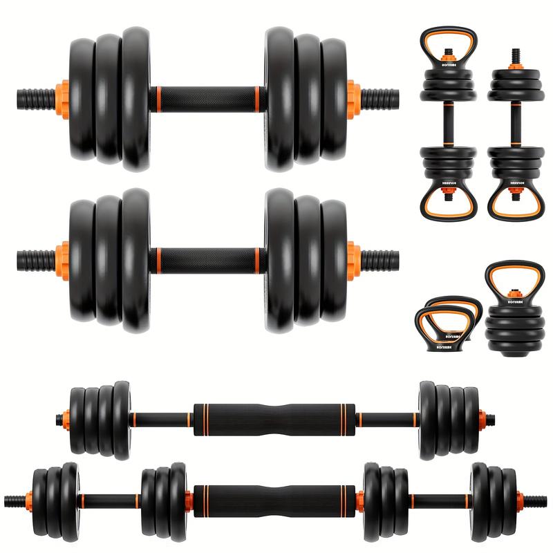 Adjustable Dumbbells Set, 77lbs 55lbs 33lbs 4 In1 Weight Dumbbells Set With Connector Used As Barbell, Kettlebells, Push Up Stand, Fitness Exercises For Home Gym Suitable Men & Women