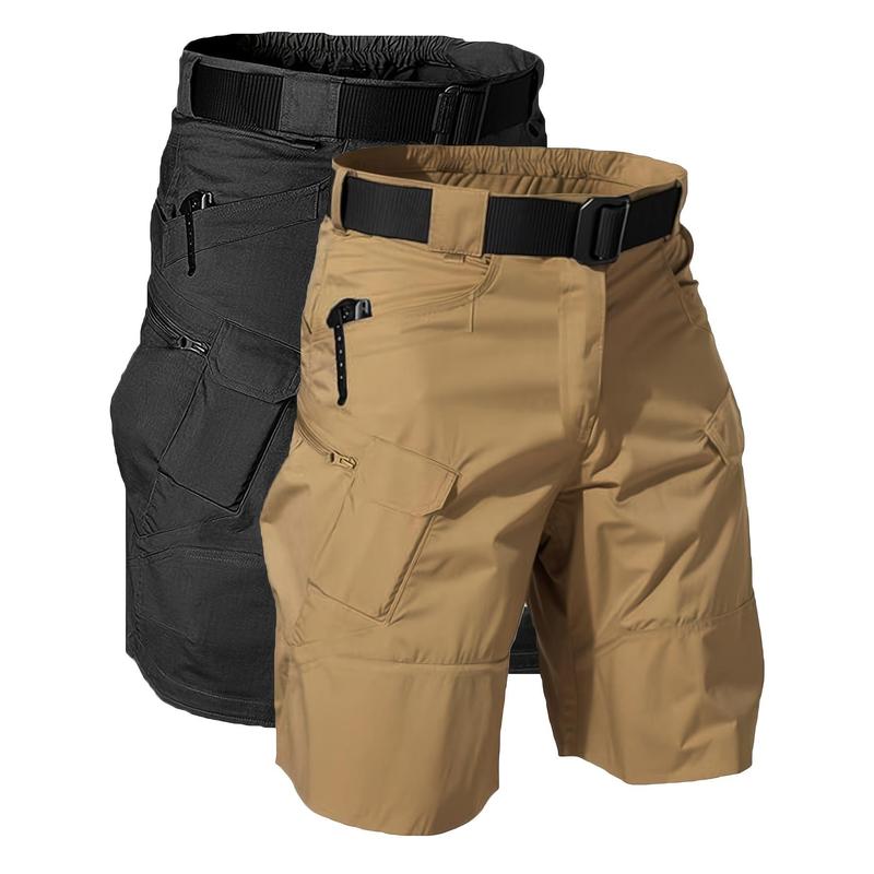 New-Tactical Multi-Pocket Cargo Shorts - Lightweight, Quick-Dry, Breathable, Water-Resistant, Adjustable Waistband, Zipper Closures for Outdoor Hiking, Fishing, Combat, Casual Work