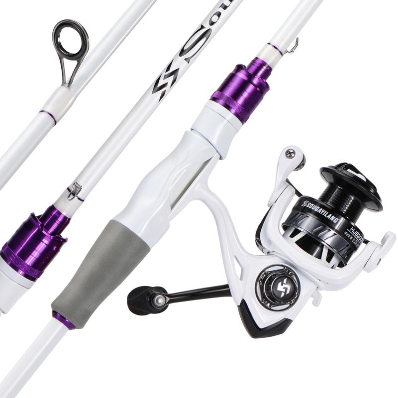 Sougayilang Fishing Rod and Reel Combo, Stainless Steel Guides Fishing Pole with Spinning Reel Combo for Bass , fishing equipment