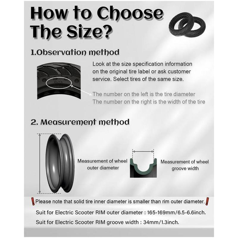 Electric Scooter Tire, 1 Count Anti-explosion Replacement Wheel, Non-slip Scooter Accessories for Outdoor