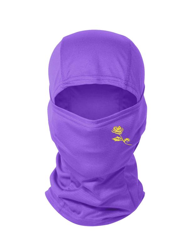 Basic Rose Pattern Breathable Comfortable Sports Balaclava Face Mask for Men & Women, Outdoor Cycling Sun Protection Hat for Street, Skiing, Dirt Bike Gear