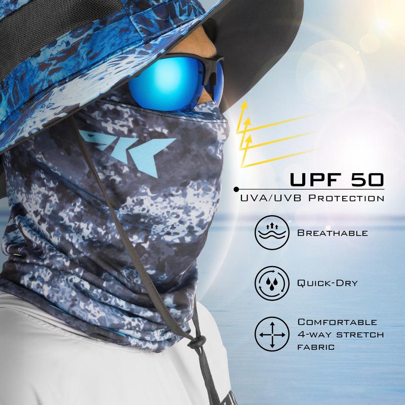 KastKing La Sal Neck Gaiter-UPF 50+ Balaclava Face Mask,Neck Gaiter for Men and Women,Face Cover Shield for Fishing,Hiking