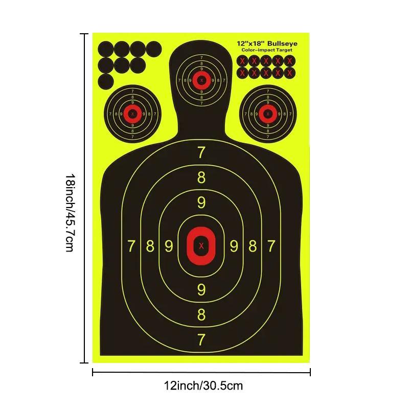 Shooting Target Paper, 10 20 30pcs Glow in The Dark Splash Target Paper, Hunting Training Practice Target Paper, Outdoor Shooting Game Supplies