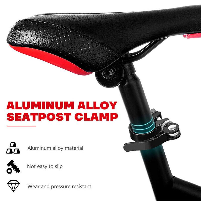 Bike Seatpost Clamp MTB Quick Release Seat Post Collar Aluminium Alloy 28.6 34.9