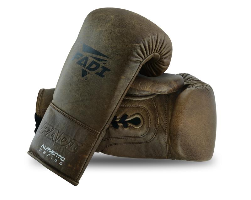 Fadi Sports A2 Lace Boxing Glove in Vintage Brown Matte Cowhide Leather with Pure Latex Mold and EVA Foam Padding - Unisex Adult Gloves