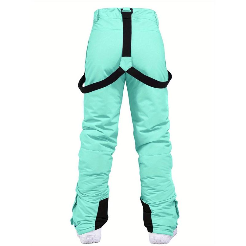 Women's Snow Ski Pants Outdoor Waterproof Winter Warm Snowboard Pants Snowboarding Hiking Winter Outdoor Pants with Detachable Suspender Windproof Snowboard Pants Slim