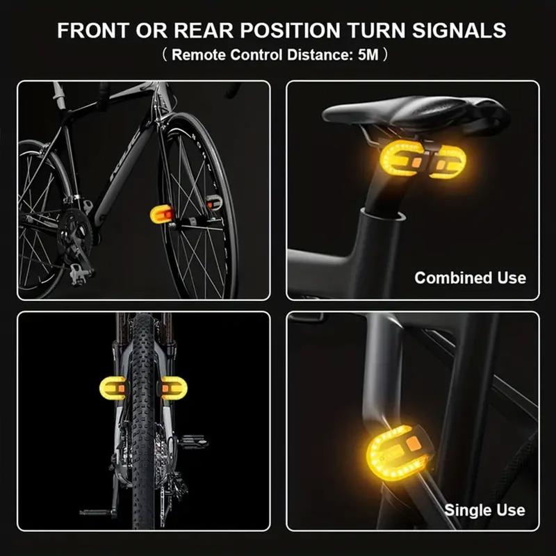 Bicycle Turn Signal, Bright Bicycle Rear Light, Wireless Remote Control Bike Rear Light, USB Rechargeable LED Mountain Bike Flashlight, Suitable For Bicycle & Scooter