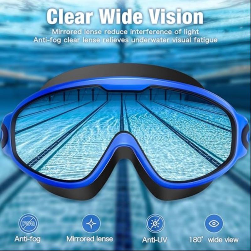 Anti-leak 180° Wide View Swimming Goggles, 2 Counts set Anti-fog & Anti-UV Swimming Goggles, Swimming Accessories for Adults & Teenagers