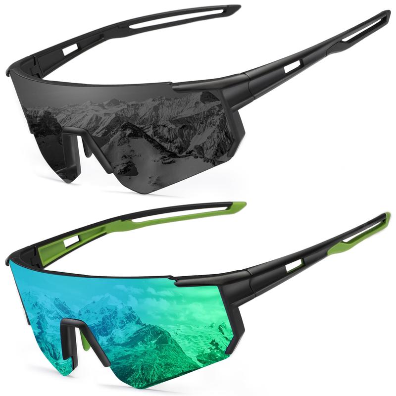 Polarized Cycling Sunglasses UV400 Protection Mens Women Mountain Bike Sports Goggles 2 pack 920-C protección  uv safety  sunglasses