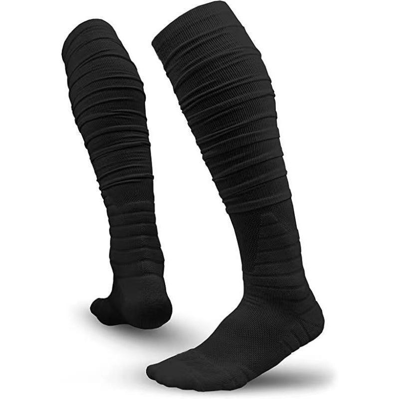 1Pairs 2 Pairs Scrunch Football Socks Non Slip Men Football Socks Extra Long Socks Soccer Socks Over The Knee Athletic