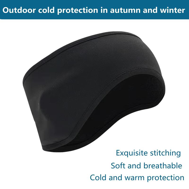 Plush Soft Warm Fleece Headband, Soft Ear Warmer Forehead, Winter Windproof Protection Reflective Running Headbands Gear