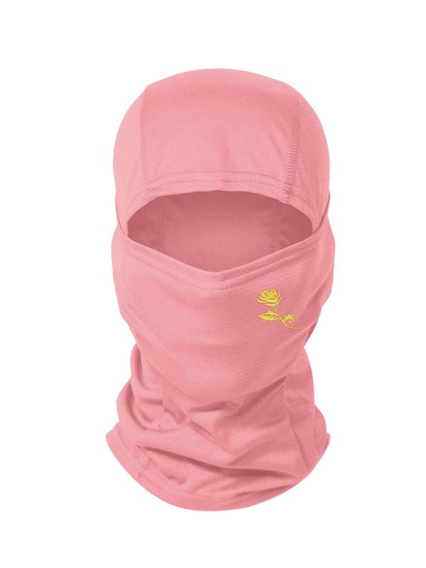 Basic Rose Pattern Breathable Comfortable Sports Balaclava Face Mask for Men & Women, Outdoor Cycling Sun Protection Hat for Street, Skiing, Dirt Bike Gear