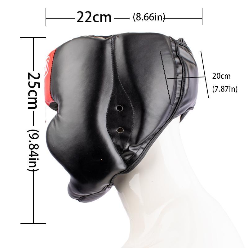 Boxing Helmet, PU Leather Boxing Helmet, Professional Training Equipment for Fighting, Judo, Kickboxing Headgear, Sparring Helmet